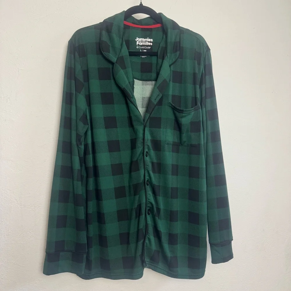 Cuddl Duds Jammies For Your Families Plaid Pajama Long Sleeve Top